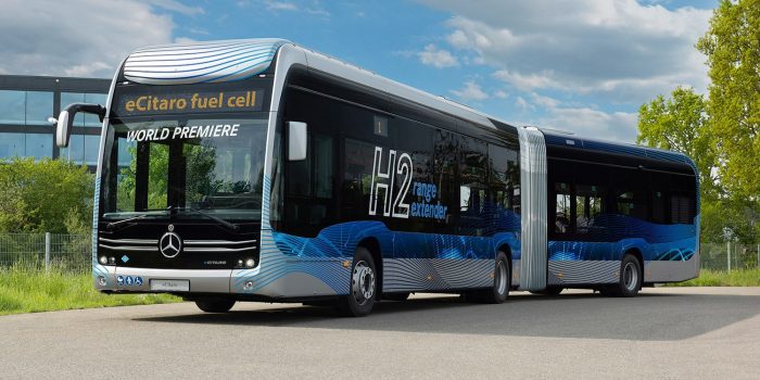 Mercedes benz ecitaro fuel cell brennstoffzellen bus fuel cell bus min