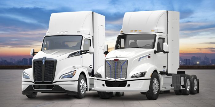 Paccar kenworth t fcev peterbilt e lkw electric truck fcev