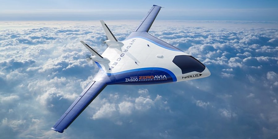 Zeroavia e flugzeug avión eléctrico brennstoffzelle pila de combustible natilus min