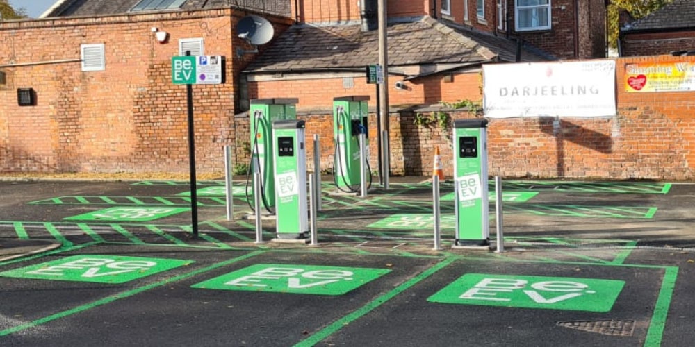 Be ev ladestation charging station grossbritannien uk min