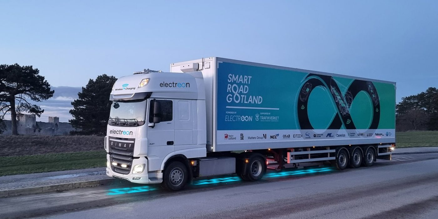 Ginaf e lkw camión eléctrico electreon induktives laden carga inductiva suecia suecia min
