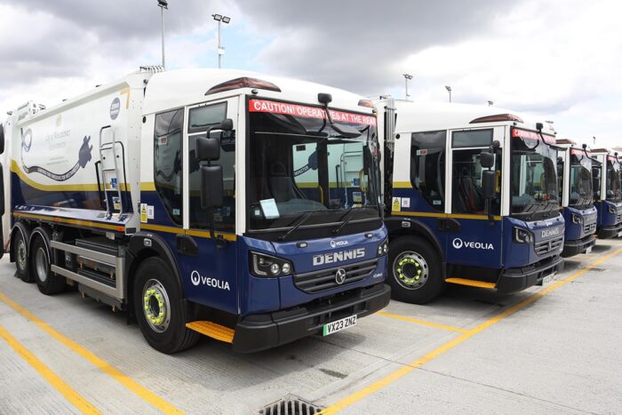 Dennis eagle e mullwagen camión de basura nottingham grossbritannien uk veolia westminster city min e