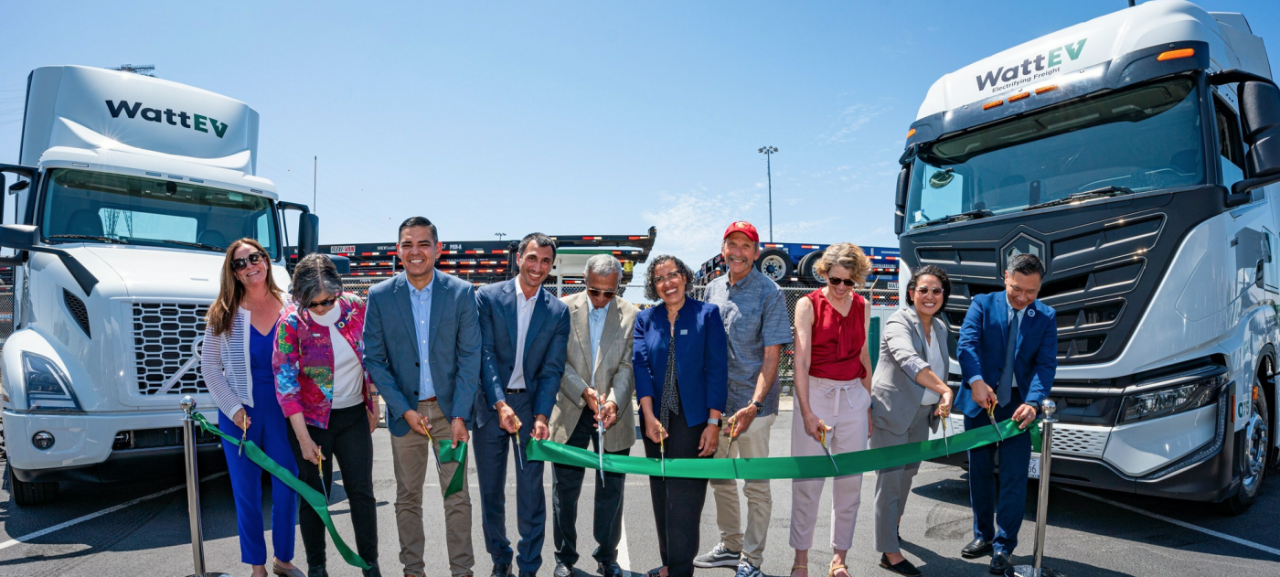 Inauguración del depósito de WattEV en el puerto de Long Beach