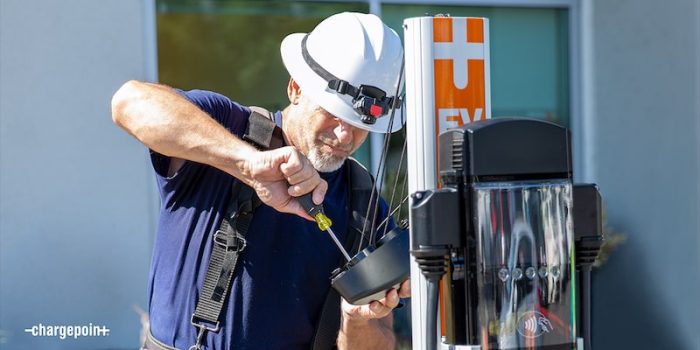 Chargepoint ladestation charging station min e