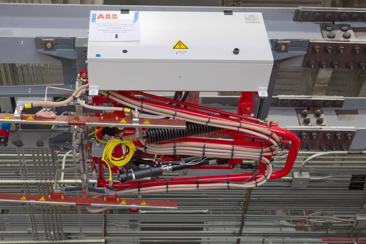 Abb ladestation charging station elektrobus electric bus york usa min