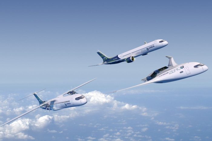 Airbus e flugzeug electric aircraft brennstoffzelle fuel cell fcev min