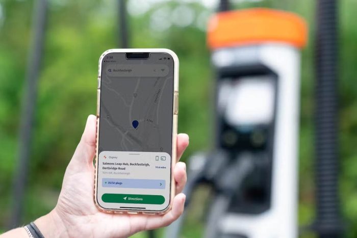 Osprey charging network ladestation charging station grossbritannien uk min