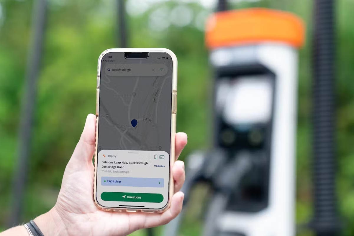 Osprey charging network ladestation charging station grossbritannien uk min