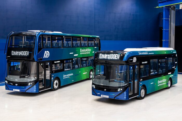 Alexander dennis enviro400ev y enviro100ev elektrobus autobús eléctrico grossbritannien uk min