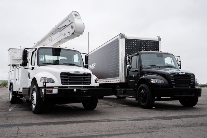 Daimler truck freightliner em2 e lkw camión eléctrico ee.uu. min