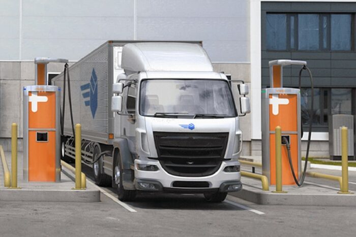 Chargepoint ladestation charging station e lkw electric truck min
