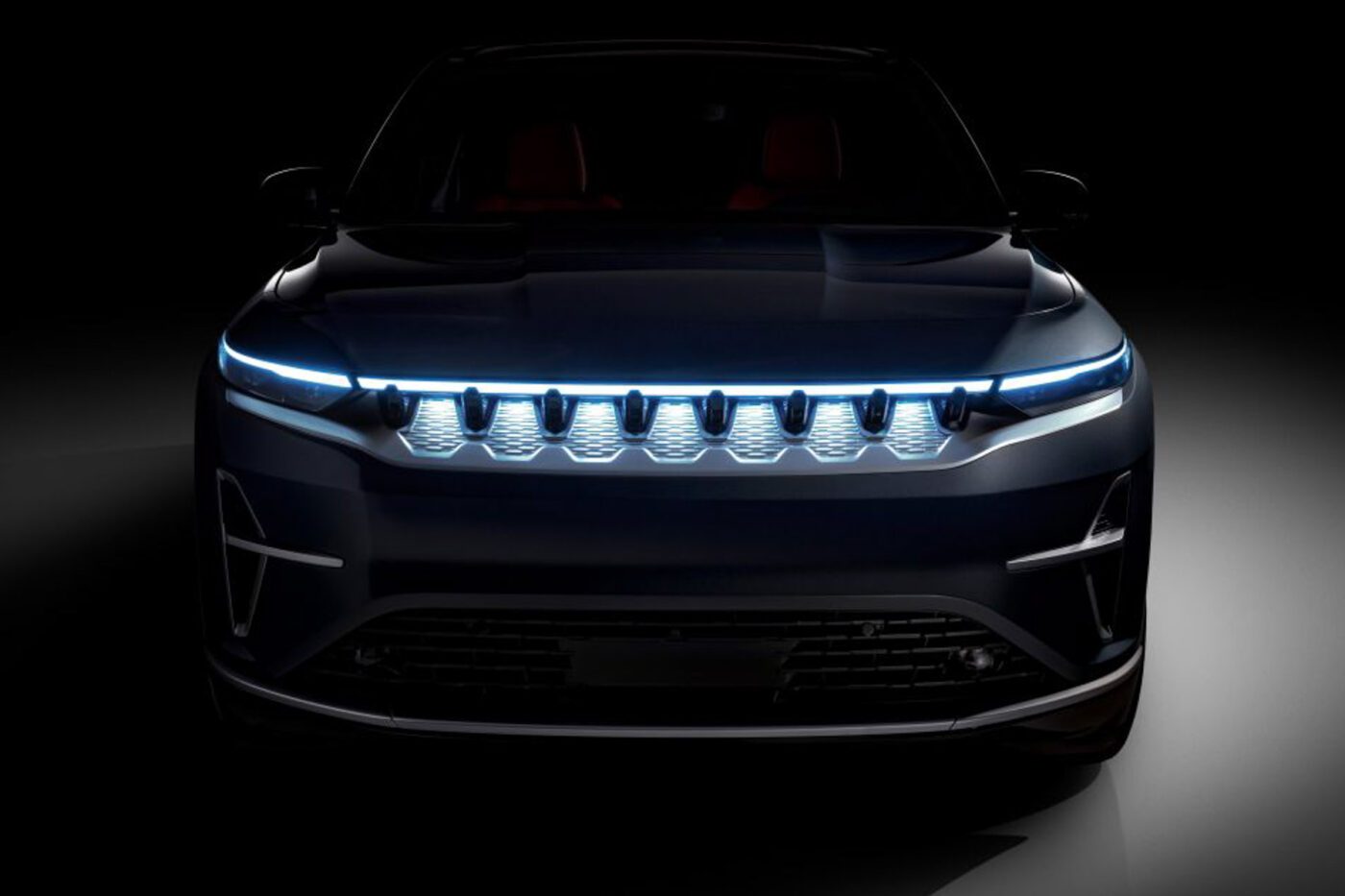 Jeep wagoneer s teaser front