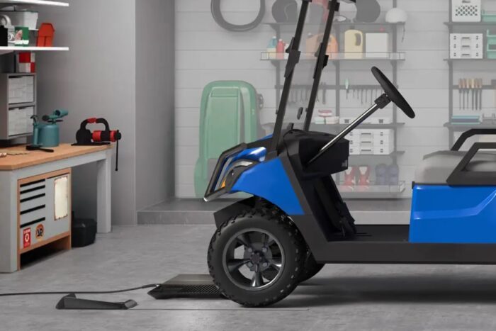 Witricity induktives laden inductive charging golfcart carrito de golf min