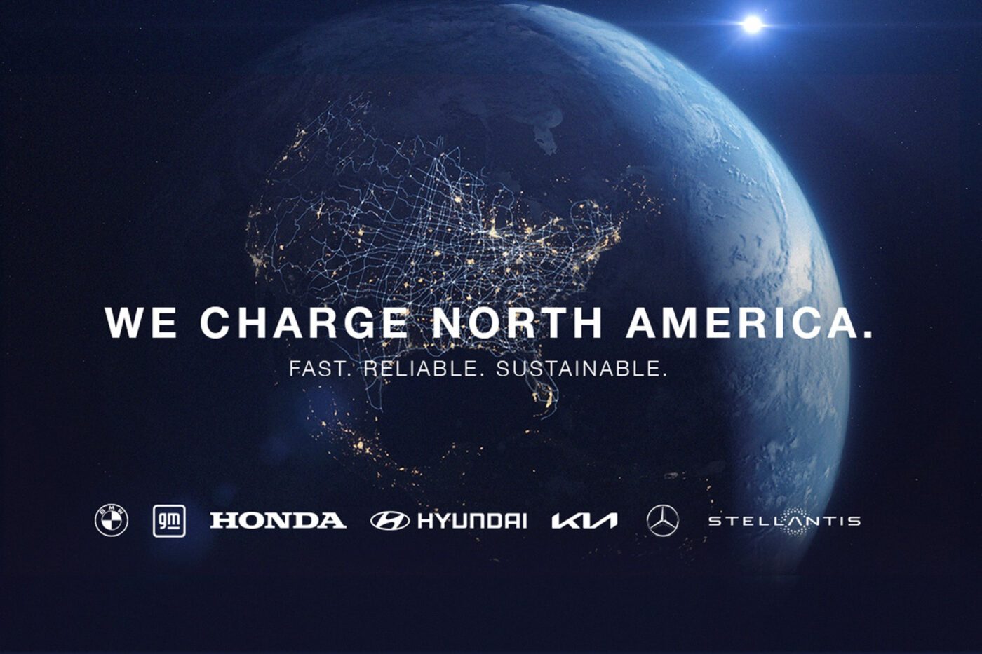Ionna usa cargador rápido bmw gm honda hyundai kia mercedes benz stellantis
