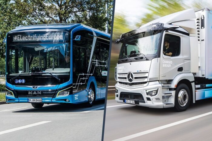 Man lions city e mercedes benz eactros collage min