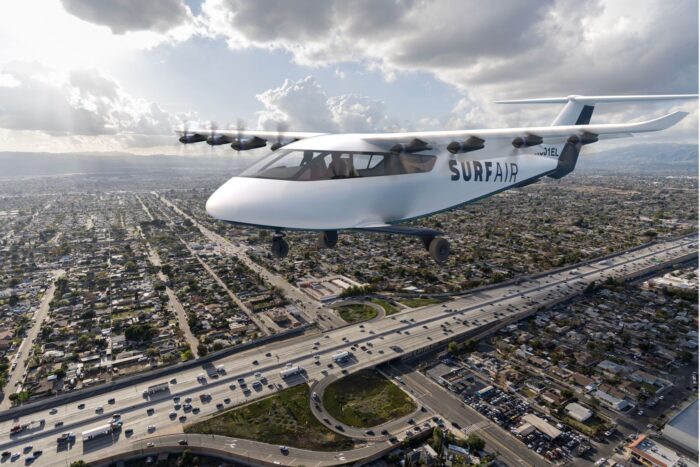 Surfair hybrid aircraft e