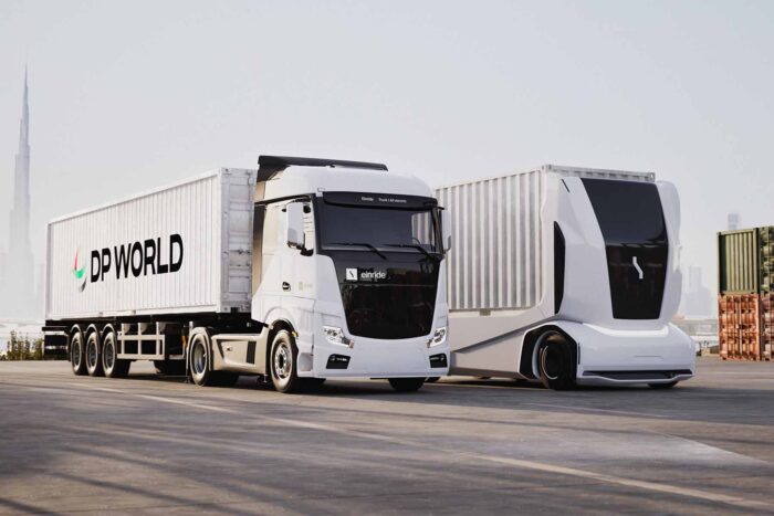 Einride e lkw electric truck dp world dubai vereinigte arabische emirate united arab emirates