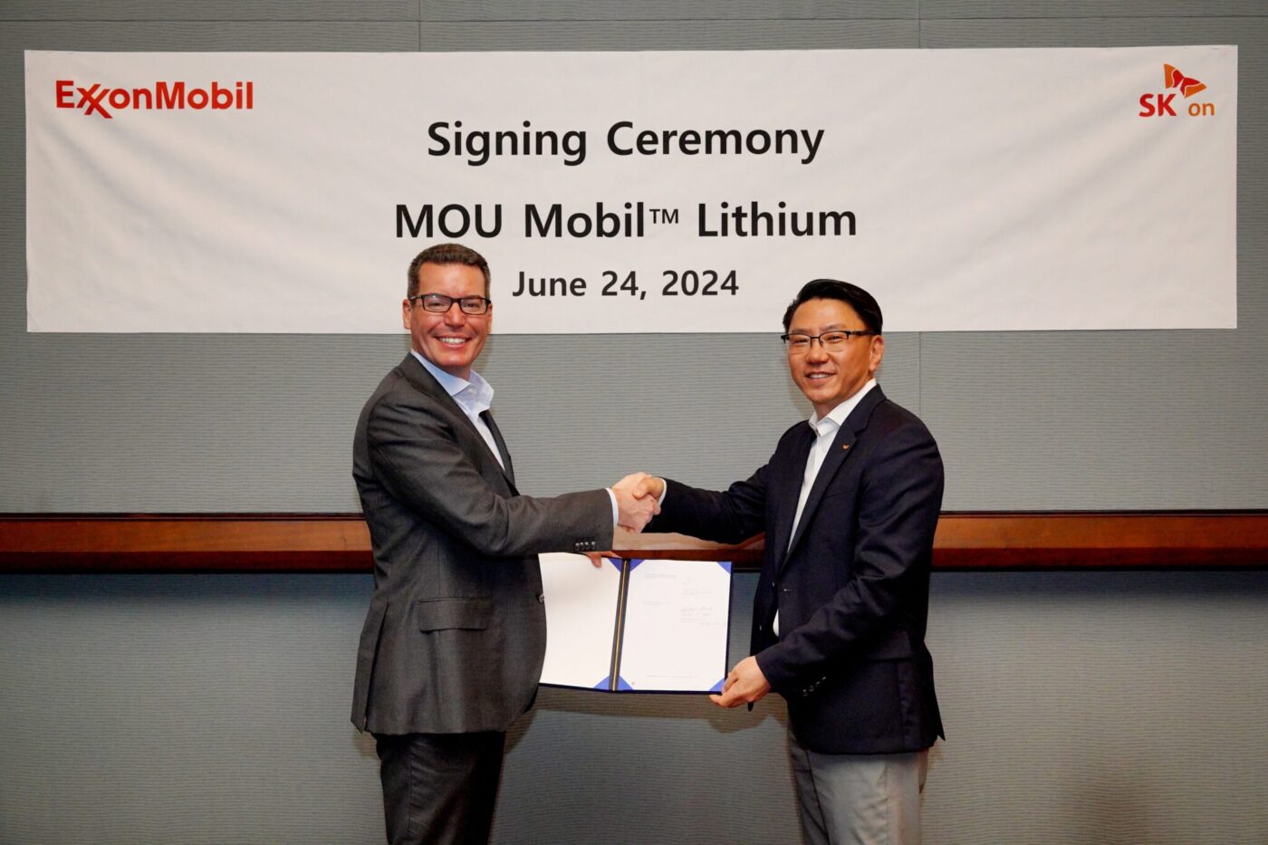Sk on exxonmobil lithium signing supply