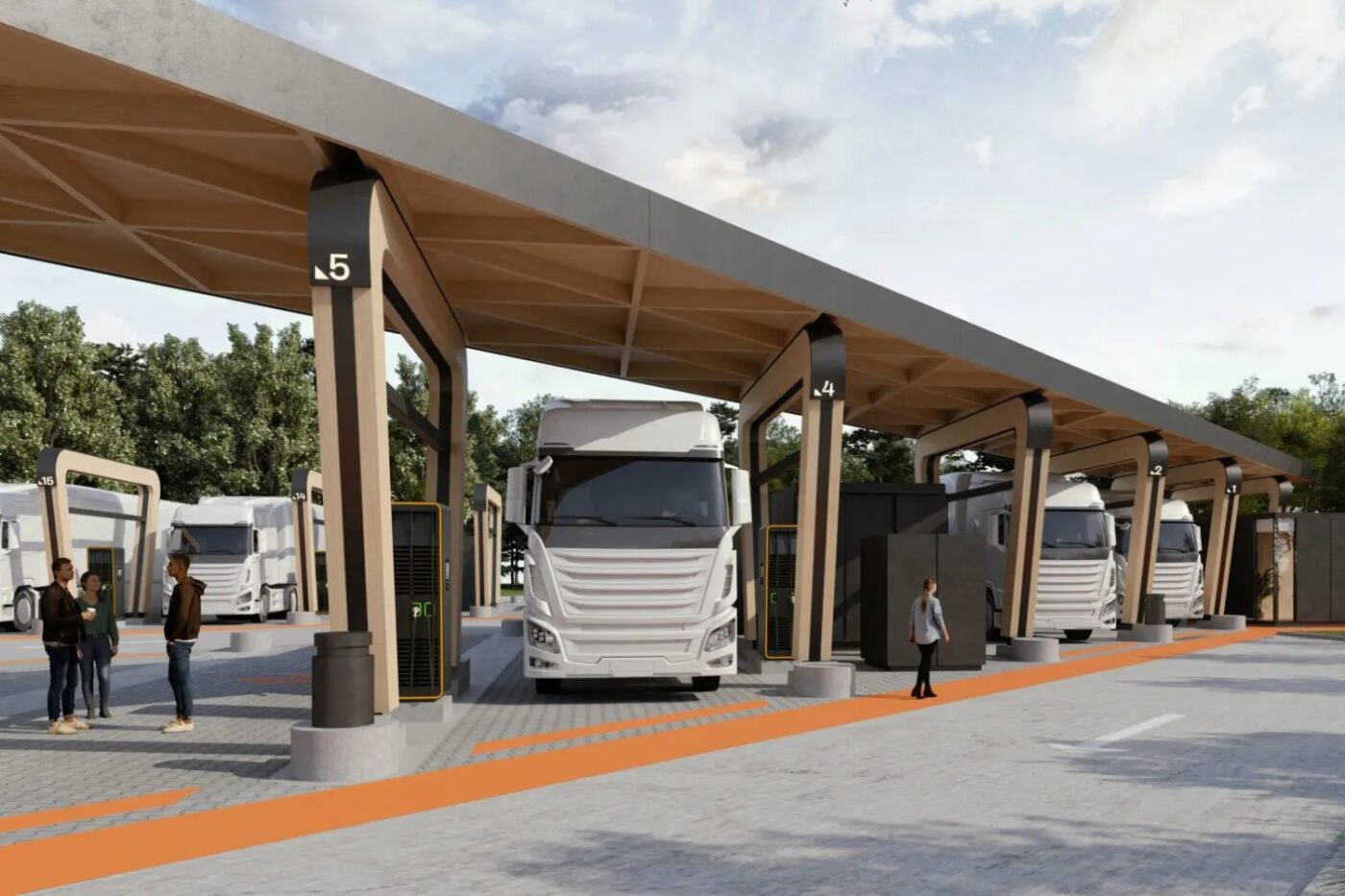 Milence italy truck charging verona