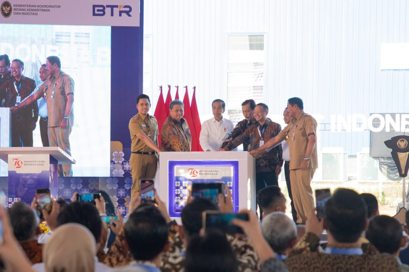 Btr battery material factory indonesia inauguration