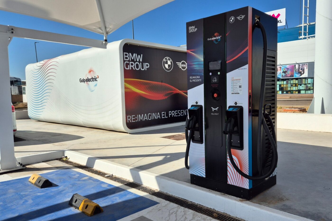 Galp bmw beeplanet ladestation hpc pufferspeicher 2nd life spanien madrid