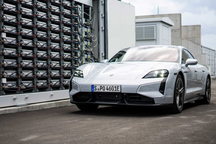Porsche taycan und batteriespeicher in leipzig