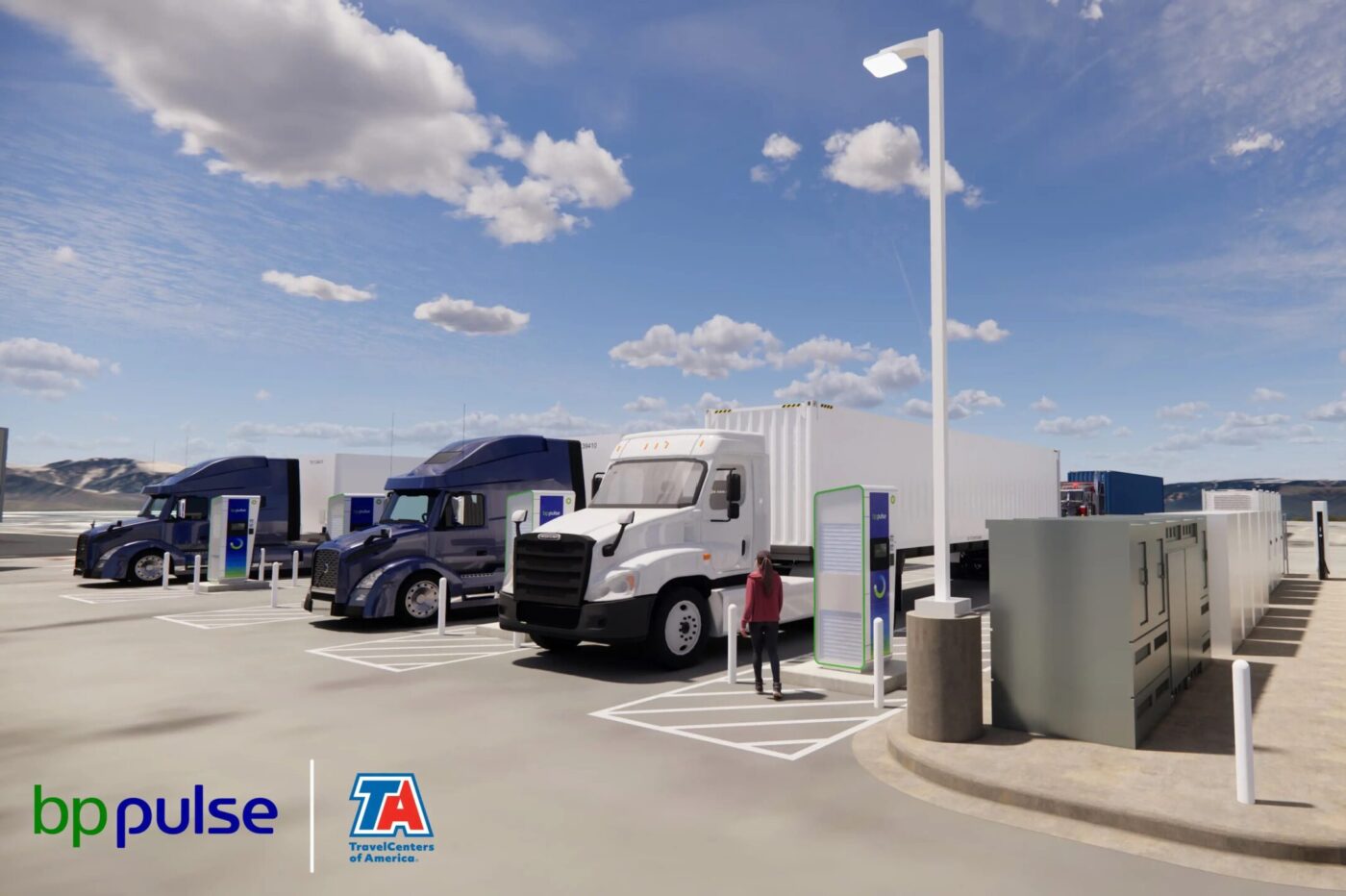 Travelcenters america rendering ontario california electric truck chargers scaled e