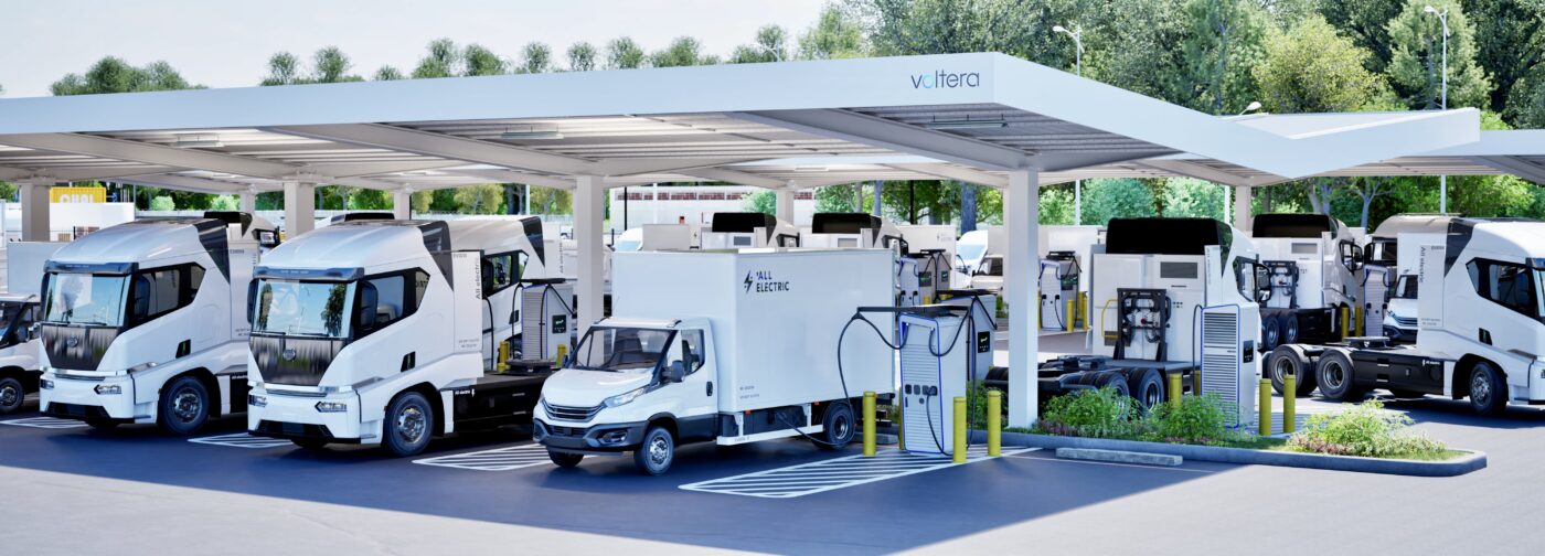 Voltera e estación de carga vehículos comerciales camiones eléctricos scaled e