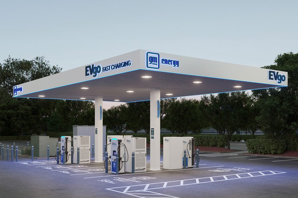 General motors evgo ladestation charging station usa