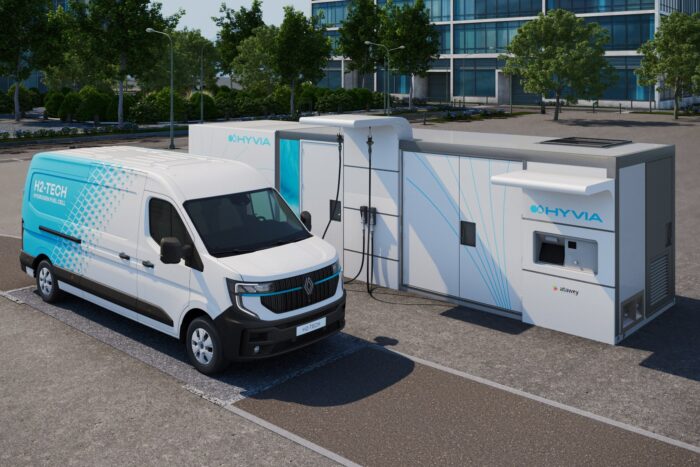 Renault master h2 tech prototype hyvia h2 tankstelle estación de servicio de hidrógeno e transporter electric transporter min
