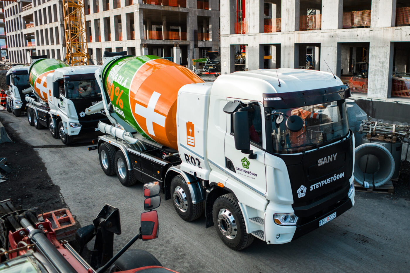 Sany alltrucks camión eléctrico construcción a escala e