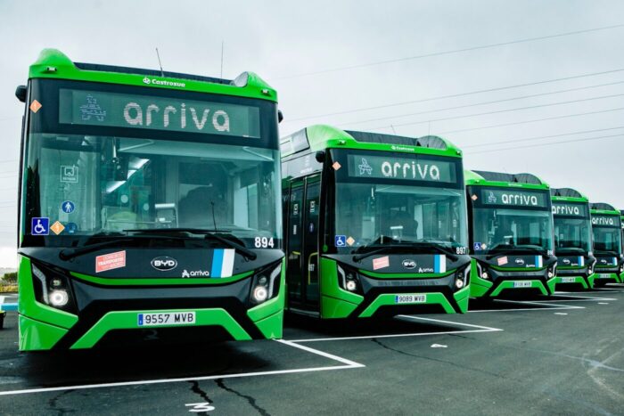 Arriva byd electric buses mostoles