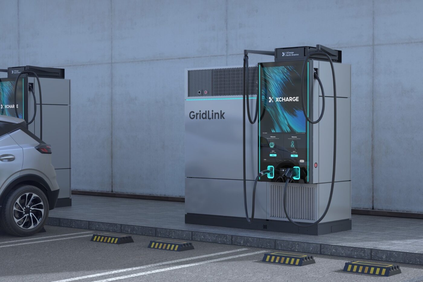 Gridlink xcharge usa estación de carga cc