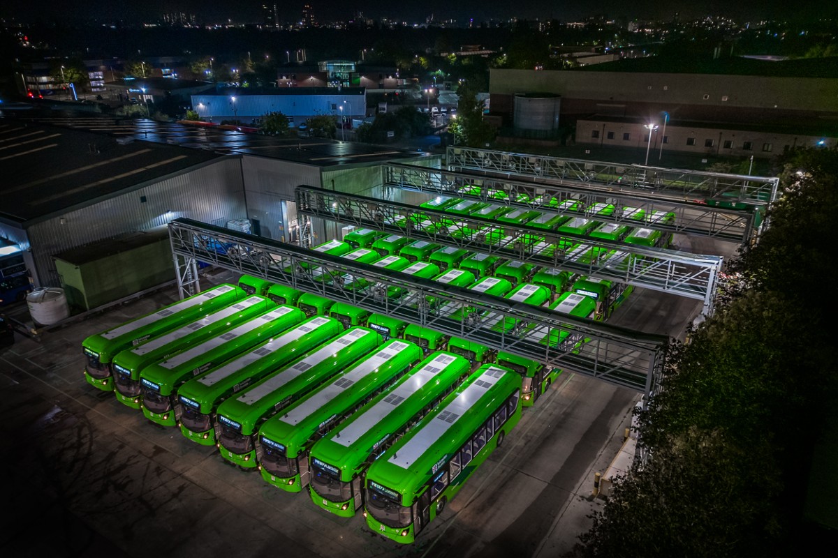 Heliox first bus electric bus charging depot uk