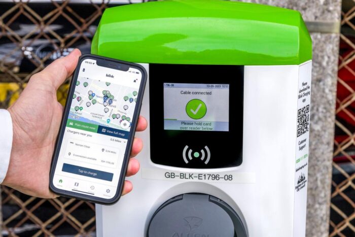 Blink charging ladestation estación de carga grossbritannien uk min