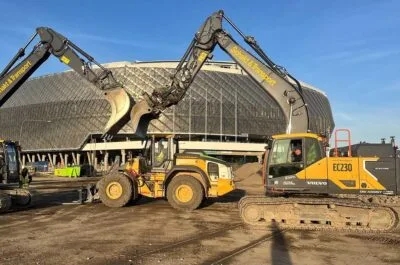fossil free worksite advances electric operation stockholm sweden construction