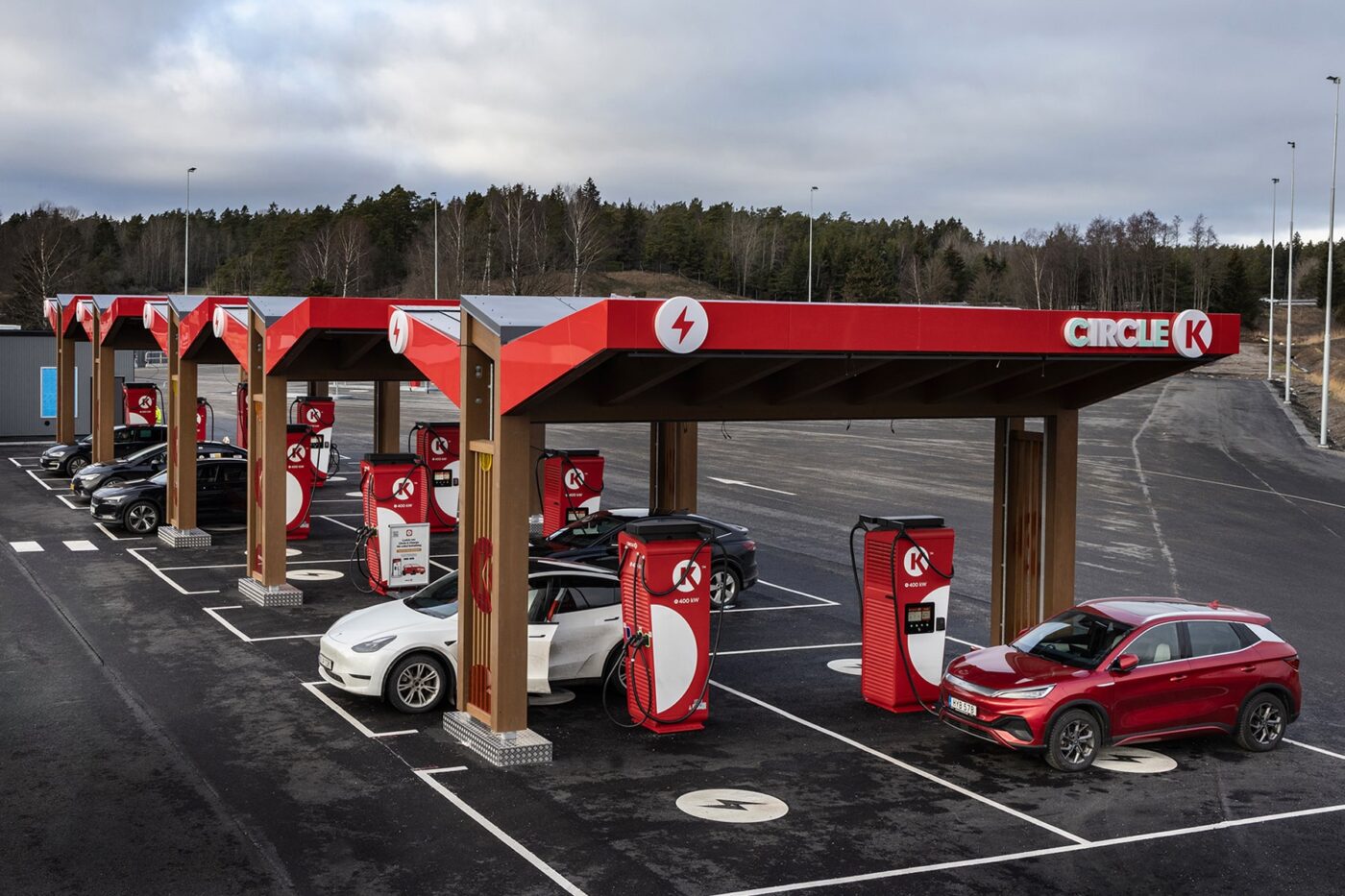 Circle k ladestation charging station schweden sweden jaerna min