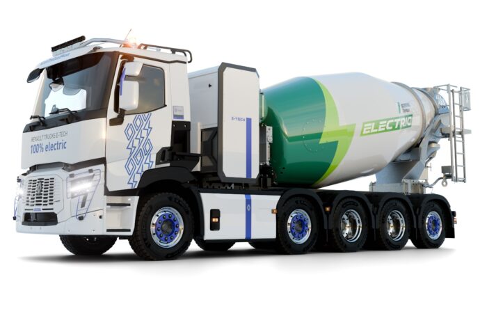 Renault camiones schwing stetter hormigonera eléctrica betonmischer