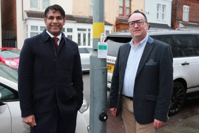 Ubitricity birmingham uk on street charging lamppost