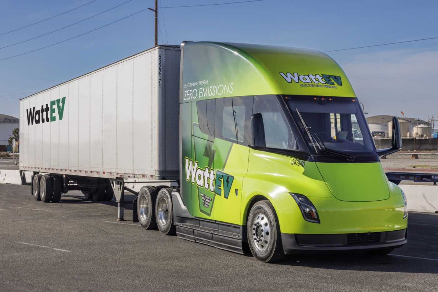Wattev tesla semi e lkw
