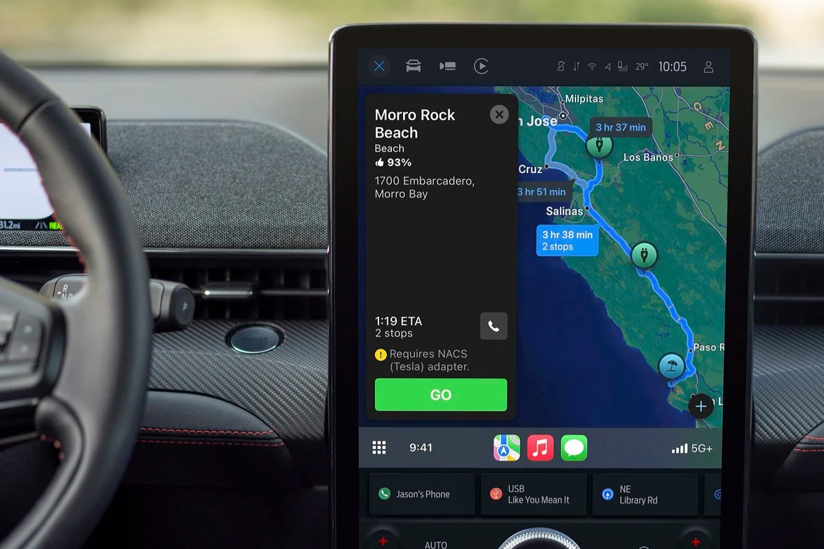 Ford apple maps carplay nacs recortado