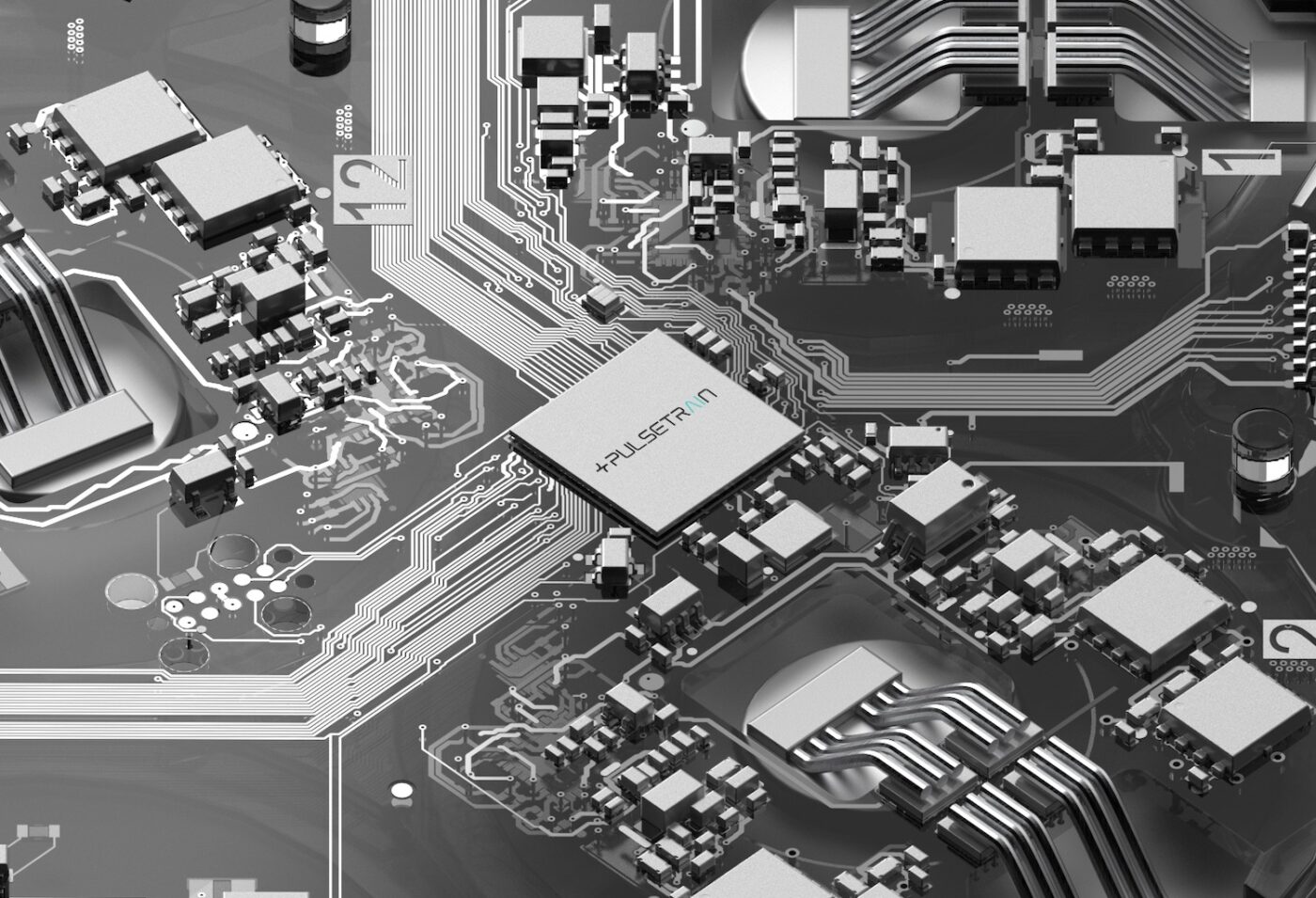Primer plano de la electrónica Pulsetrain