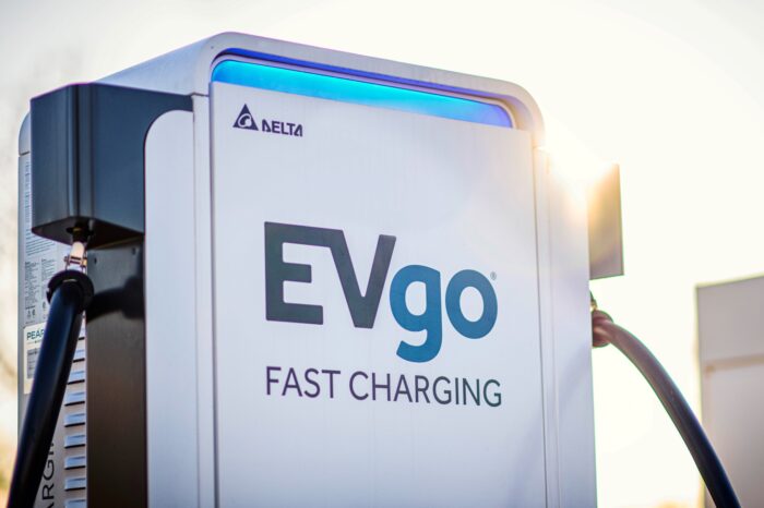 Toyota / EVgo fast charging port
