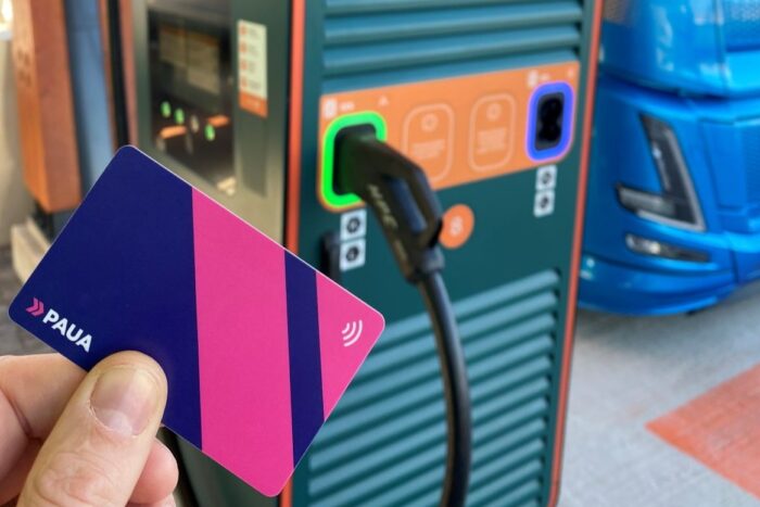 Paua milence charging stations electric trucks uk