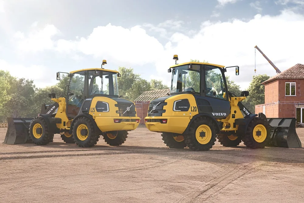 volvo construction equipment volvo ce l25 electric l20 electric wheel loader e radlader construction baumaschinen 2025 01 min volvo construction equipment volvo ce l25 electric l20 electric wheel loader e radlader construction baumaschinen 2025 01 min