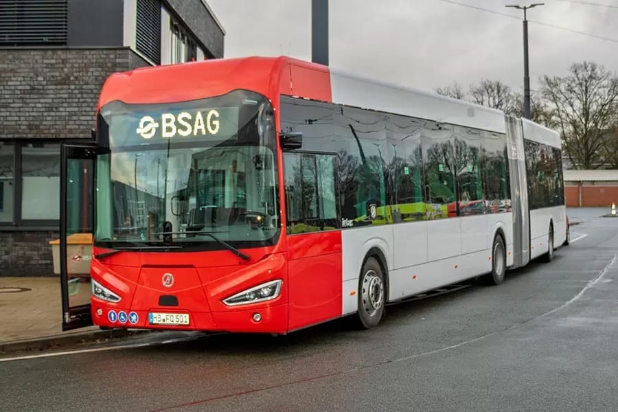 Bsag irizar electric articulatedbus bremen