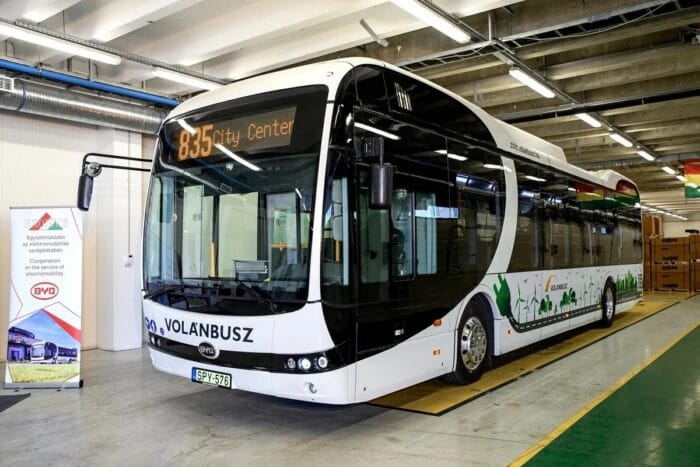 Byd electric buses komarom hungary