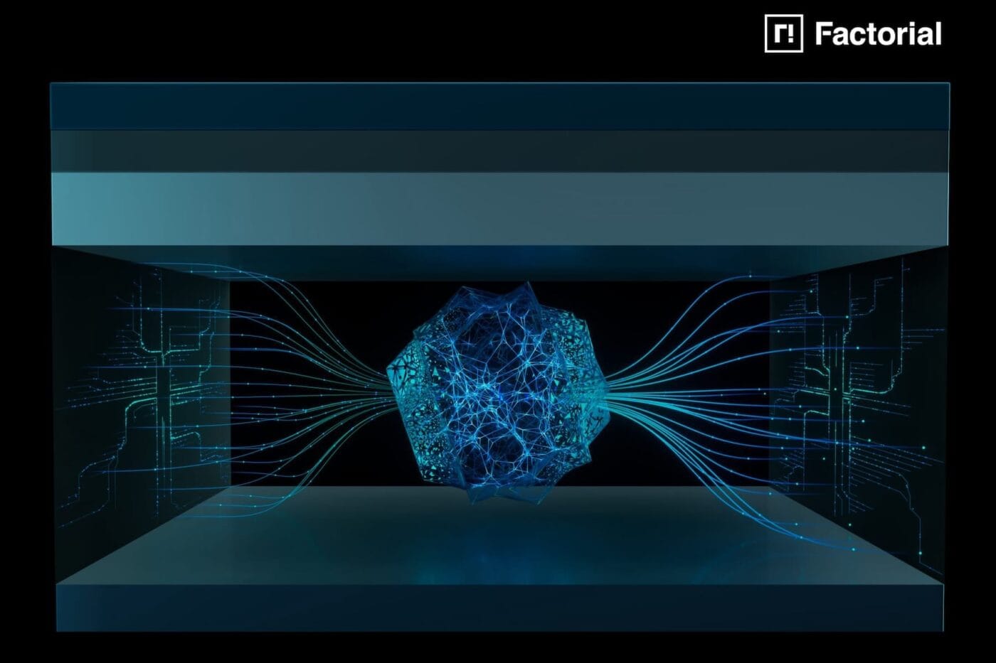 Factorial gammatron render with logo
