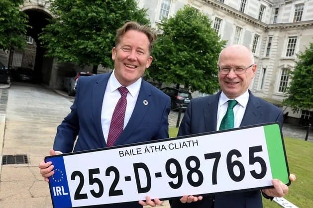 Placa de matrícula flash verde de Irlanda