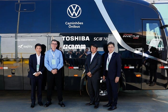 Toshiba scib nb niobium titanoxide battery electric bus prototype brazil